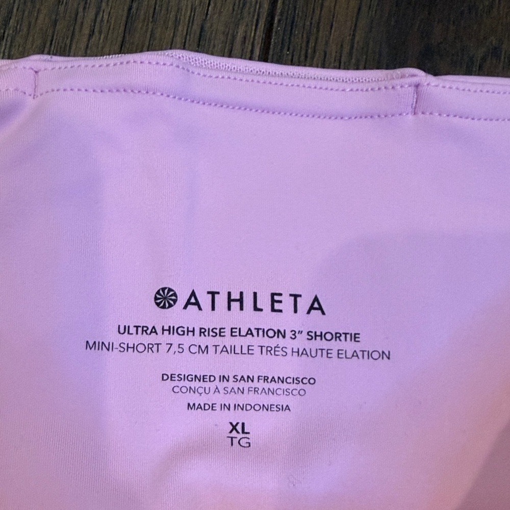 Athleta Waterlily High-Rise Bike Shorts NWT Size XL - Picture 3 of 7